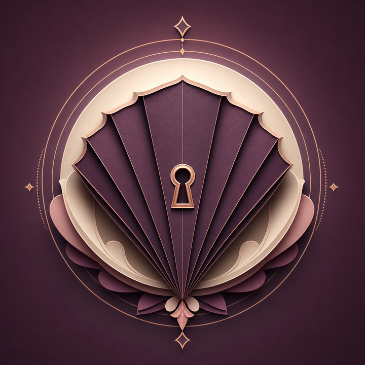 Illustration of a privacy shield and keyhole